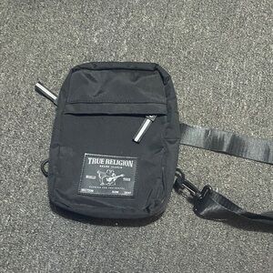 True Religion Black Belt Bag for Men
